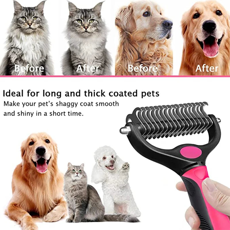 Pet Double Sided Open Knot Rake Comb
