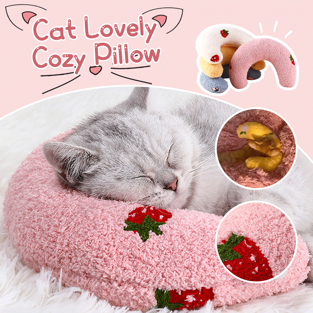 Cat U-shaped Sleeping Pillow